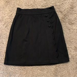 Catherine MaLandrino Black Skirt Scalloped Side 2